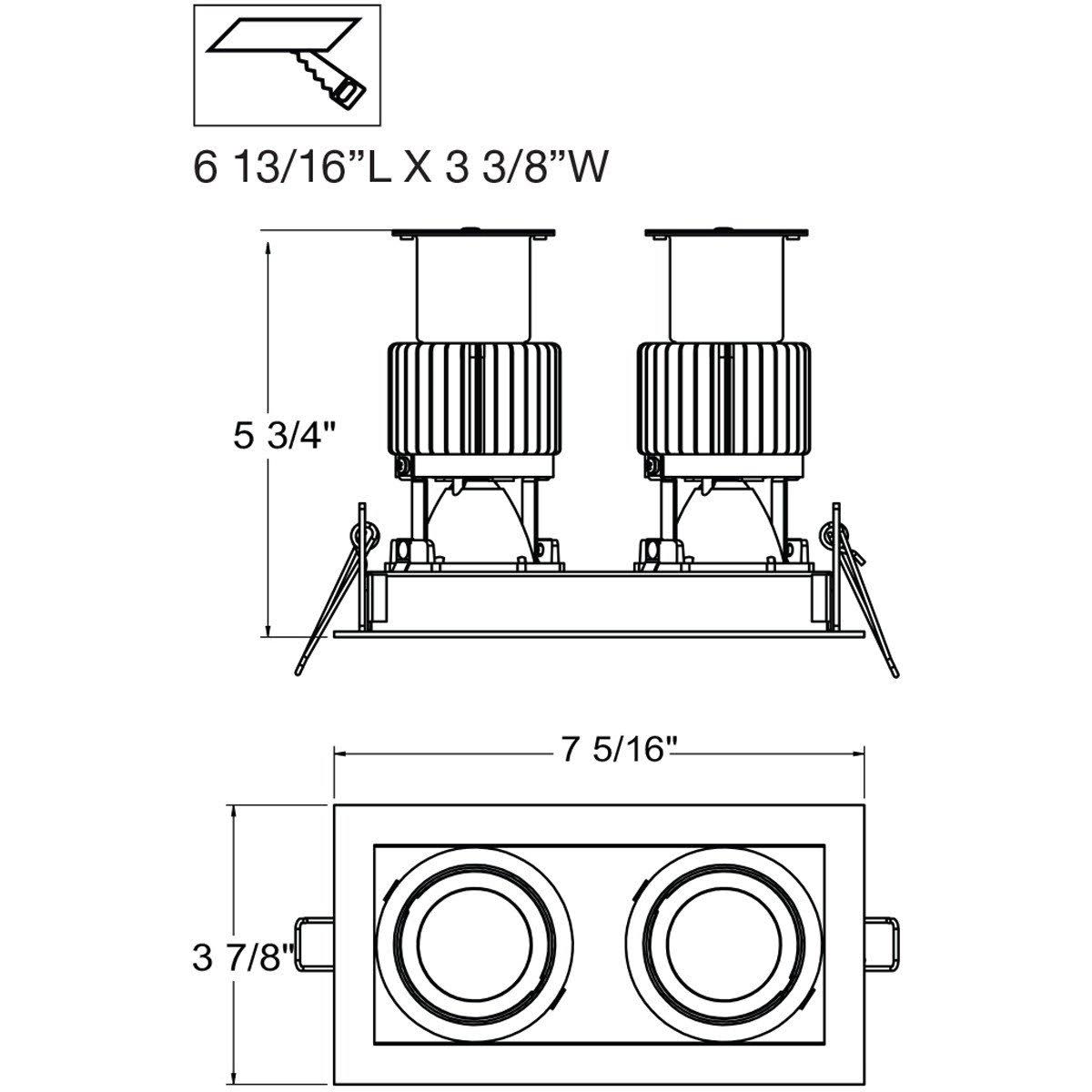 White LED Flushmount Downlight M74971