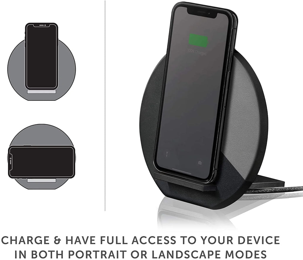 Wireless Charger Stand with Genuine Italian Leather C40111