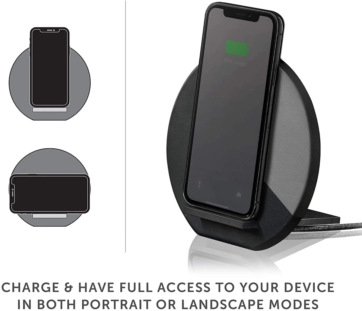 Wireless Charger Stand with Genuine Italian Leather C40111