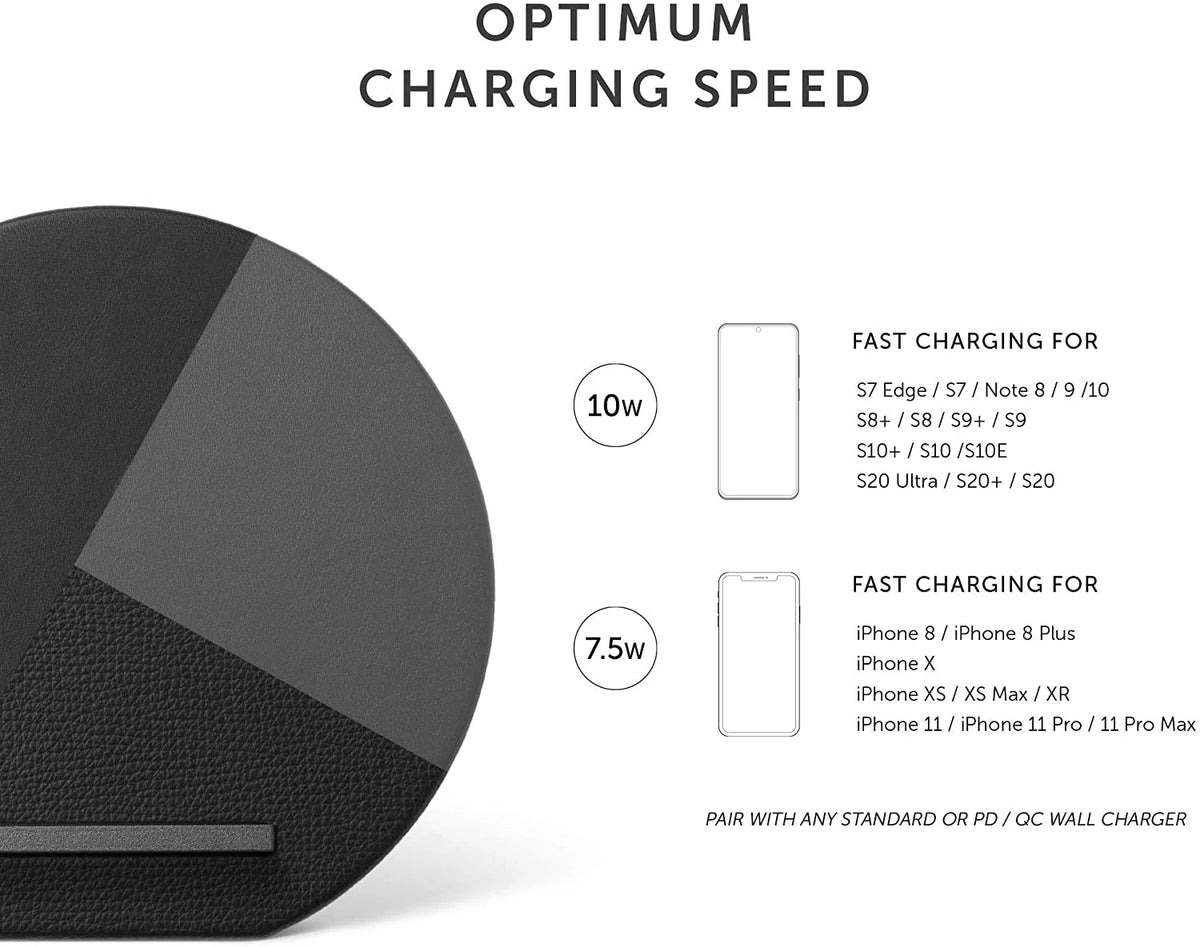 Wireless Charger Stand with Genuine Italian Leather C40111