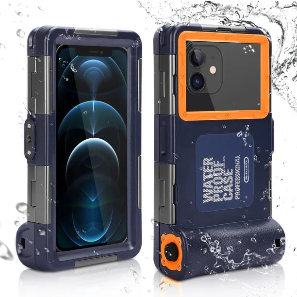 Waterproof UnderWater Case for Phones Up to 6.9 Inch with Lanyard F519