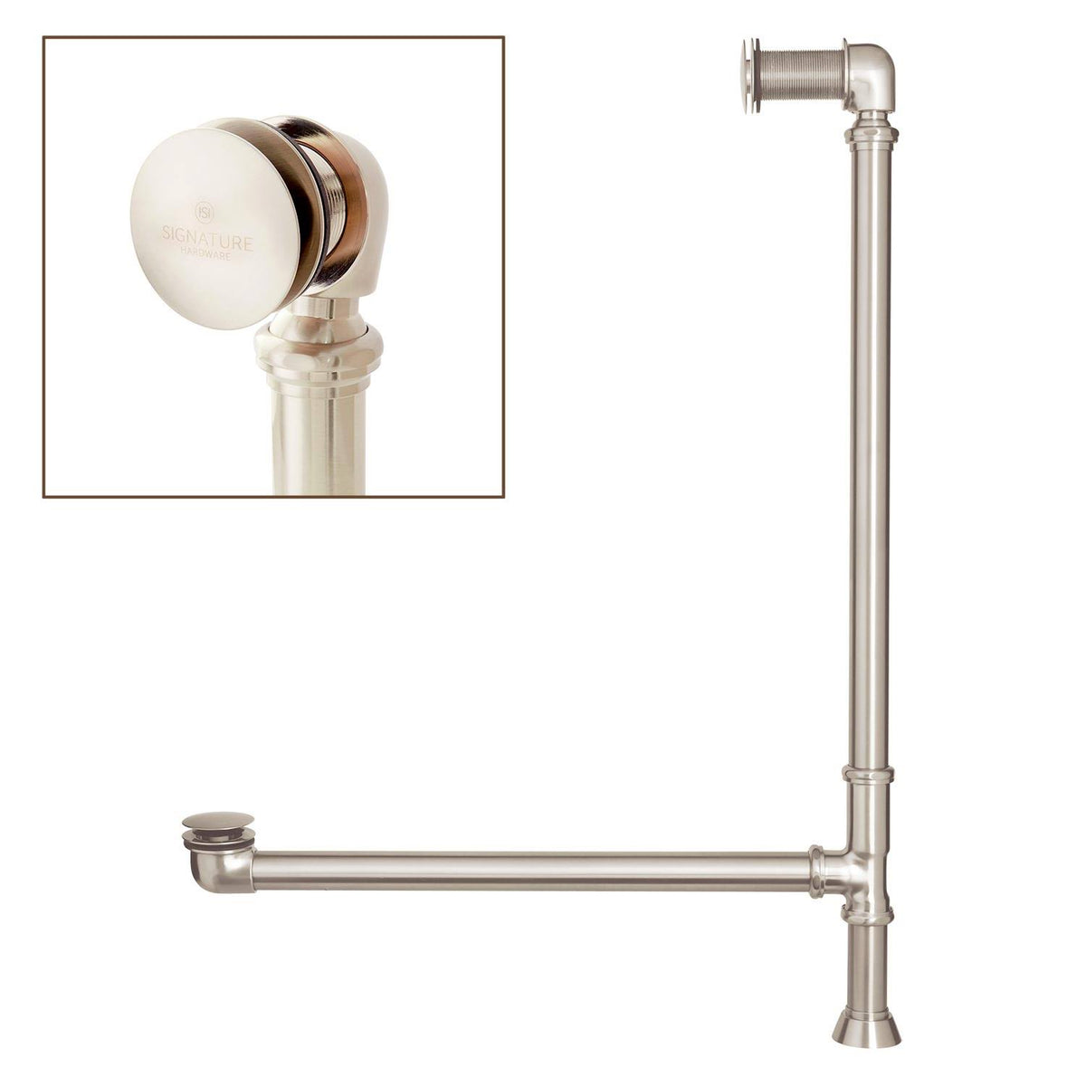 Brushed Nickel Pop-Up Tub Drain with Standard Overflow M153243