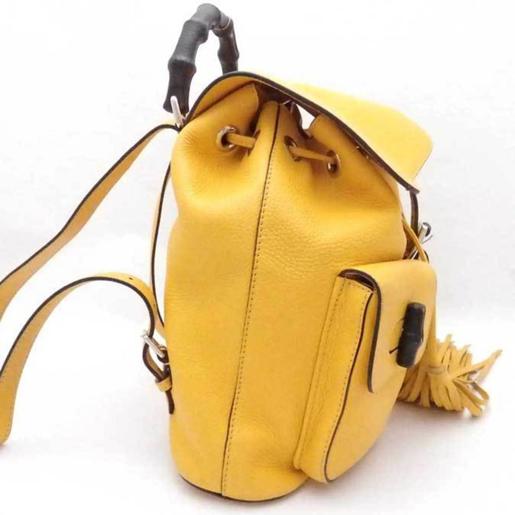 Yellow Leather Handbag M4784