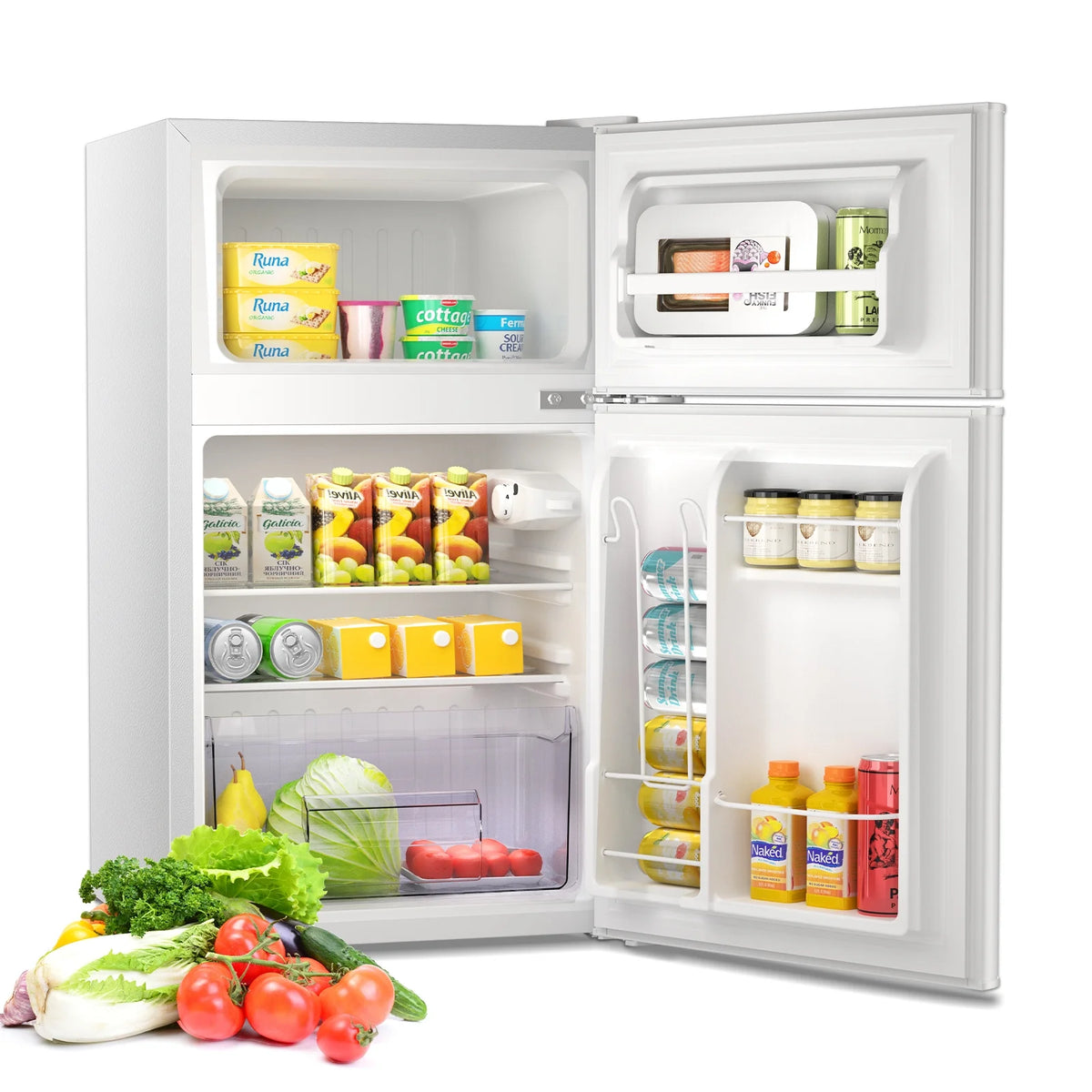 Two Door Mini Fridge 3.1Cu.ft Green J65347
