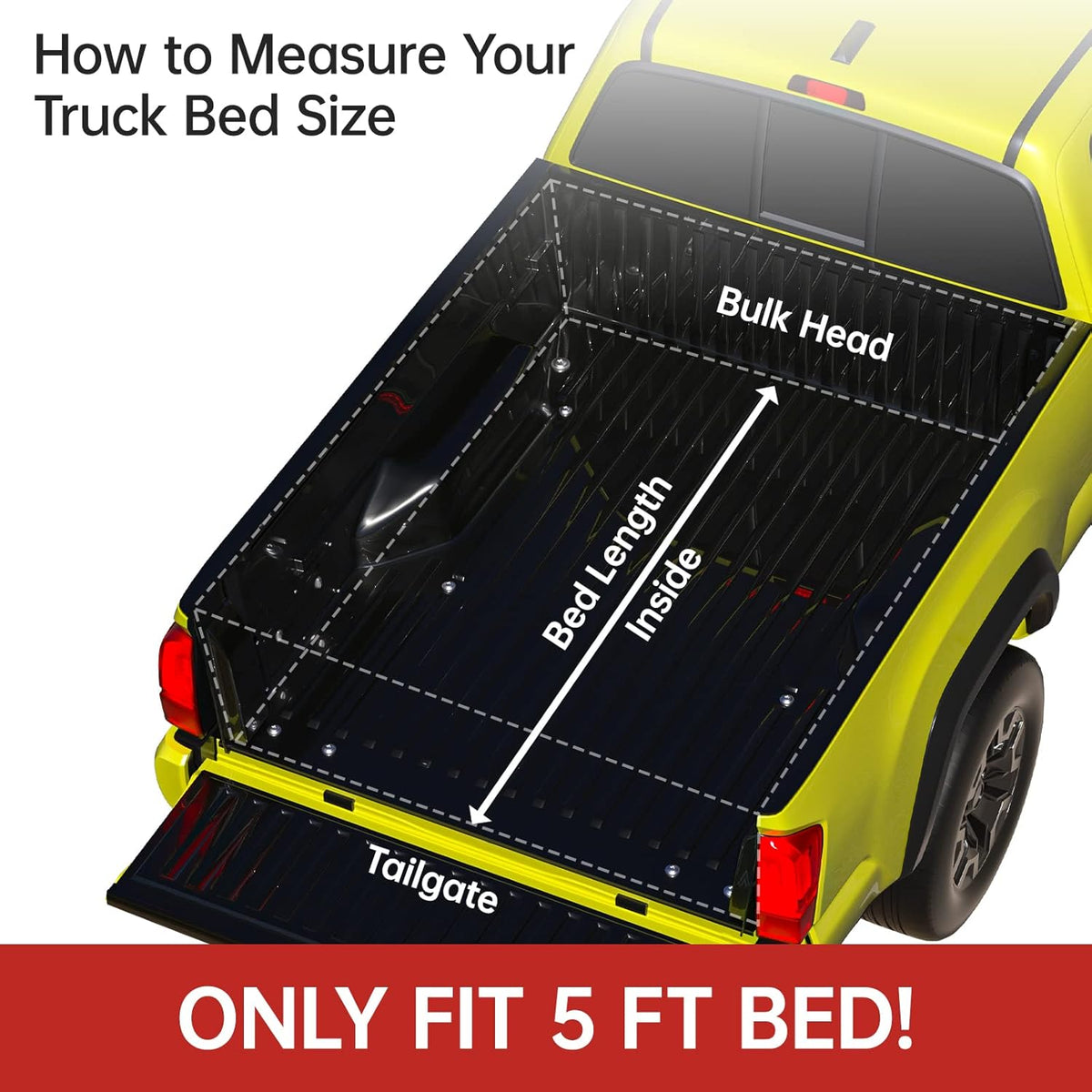 Soft Roll Up Truck Bed Tonneau Cover for 5' Bed (60") V940