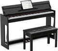 White Full Size Weighted Action Digital Piano with Bench O901