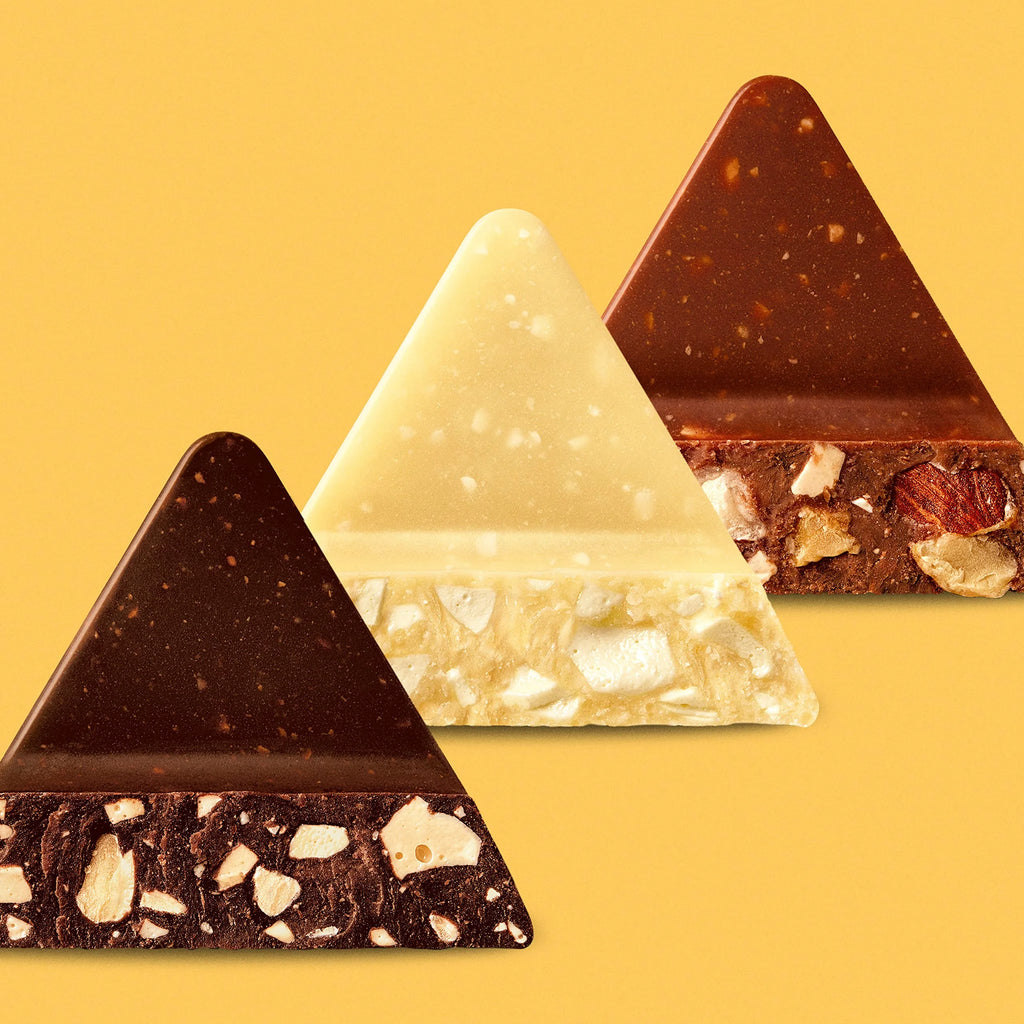 Dark White Milk Chocolate Candy Bars with Honey & Almond Nougat 12.1 Oz N44155