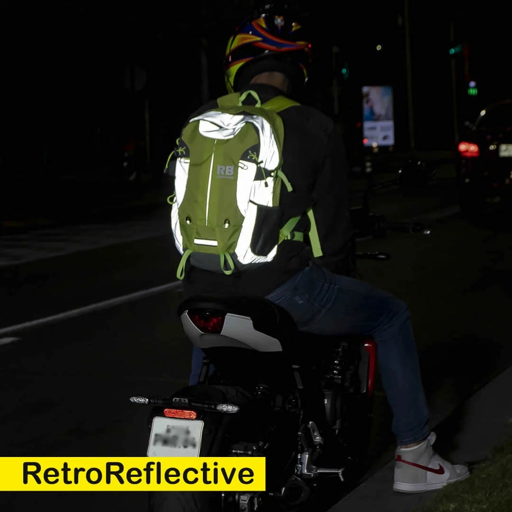 Hi Vis Green Reflective Bike Backpack Q150