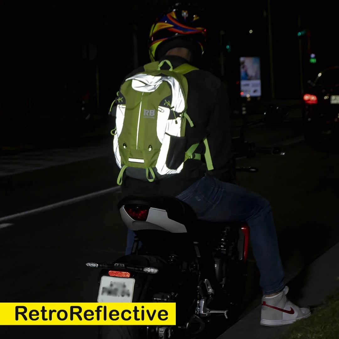 Hi Vis Green Reflective Bike Backpack Q150