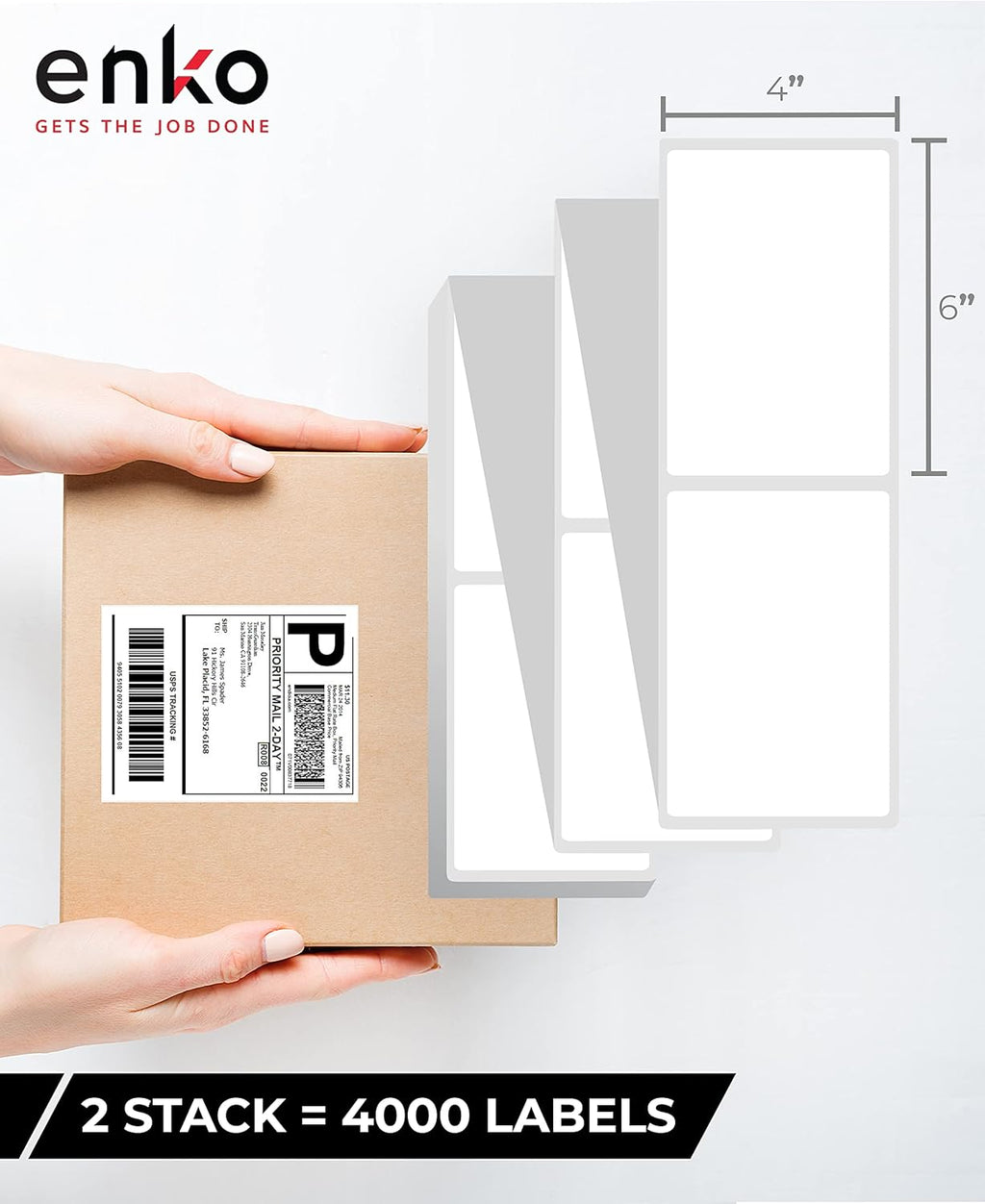 8 Rolls 3600 Labels 4 x 6 Direct Thermal Address Shipping Labels Y607346