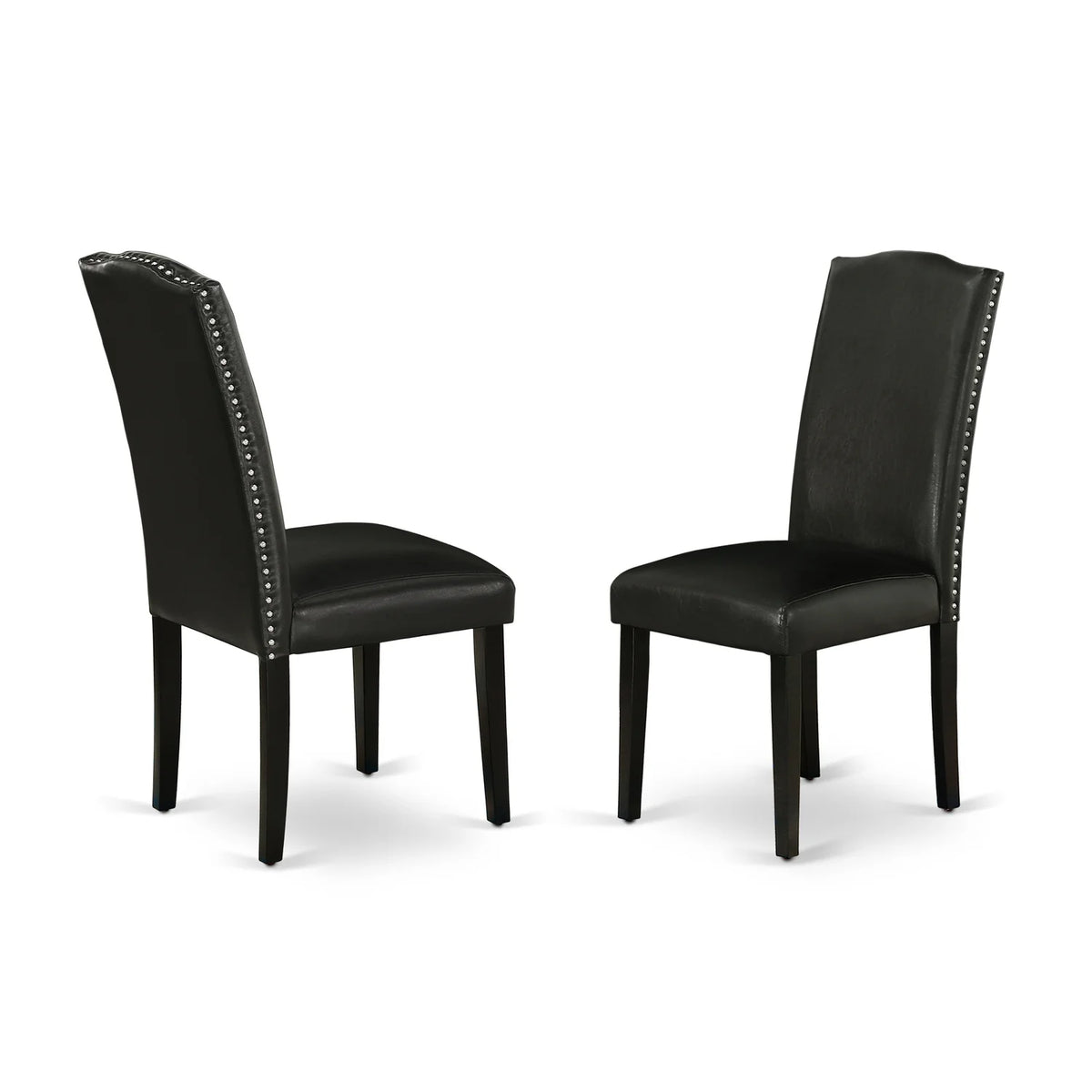 Black Leather Seat 7-piece Wood Dining Set P956314