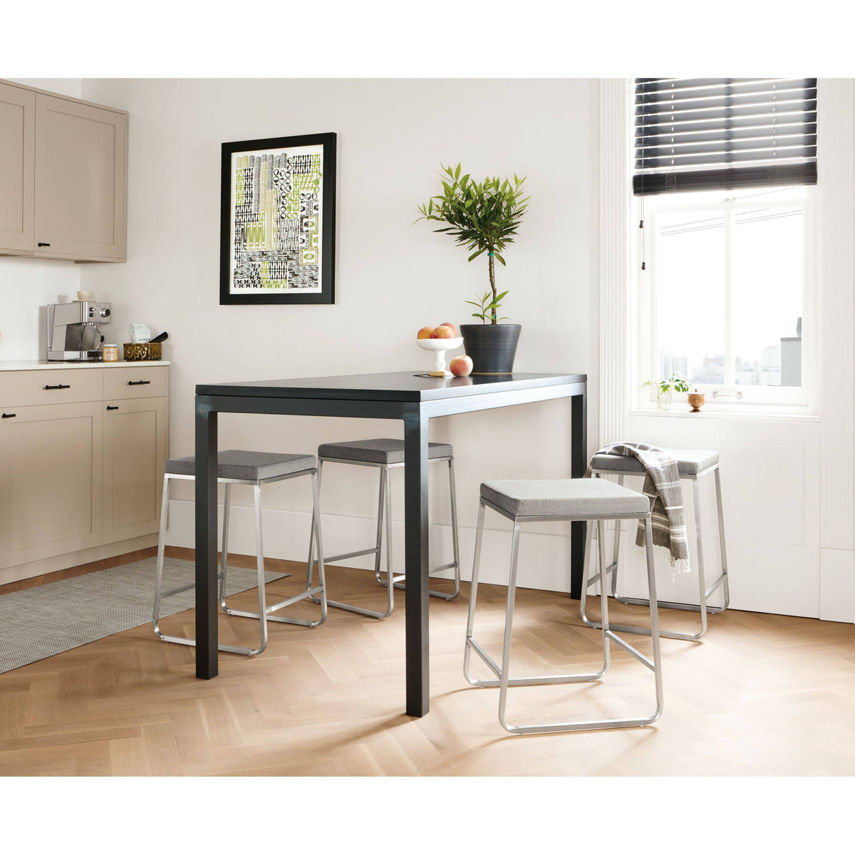 Modern Parsons Counter Table in Grey T96828