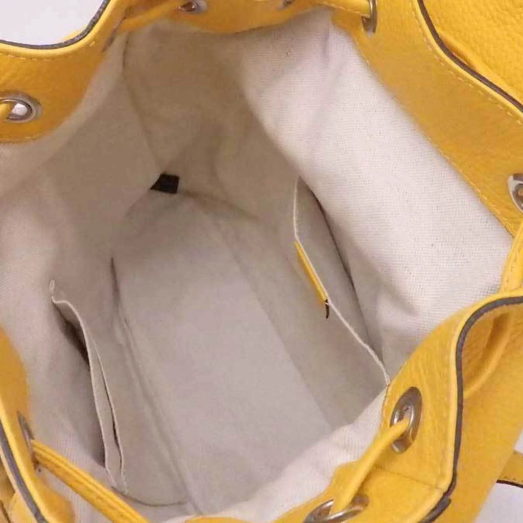Yellow Leather Handbag M4784