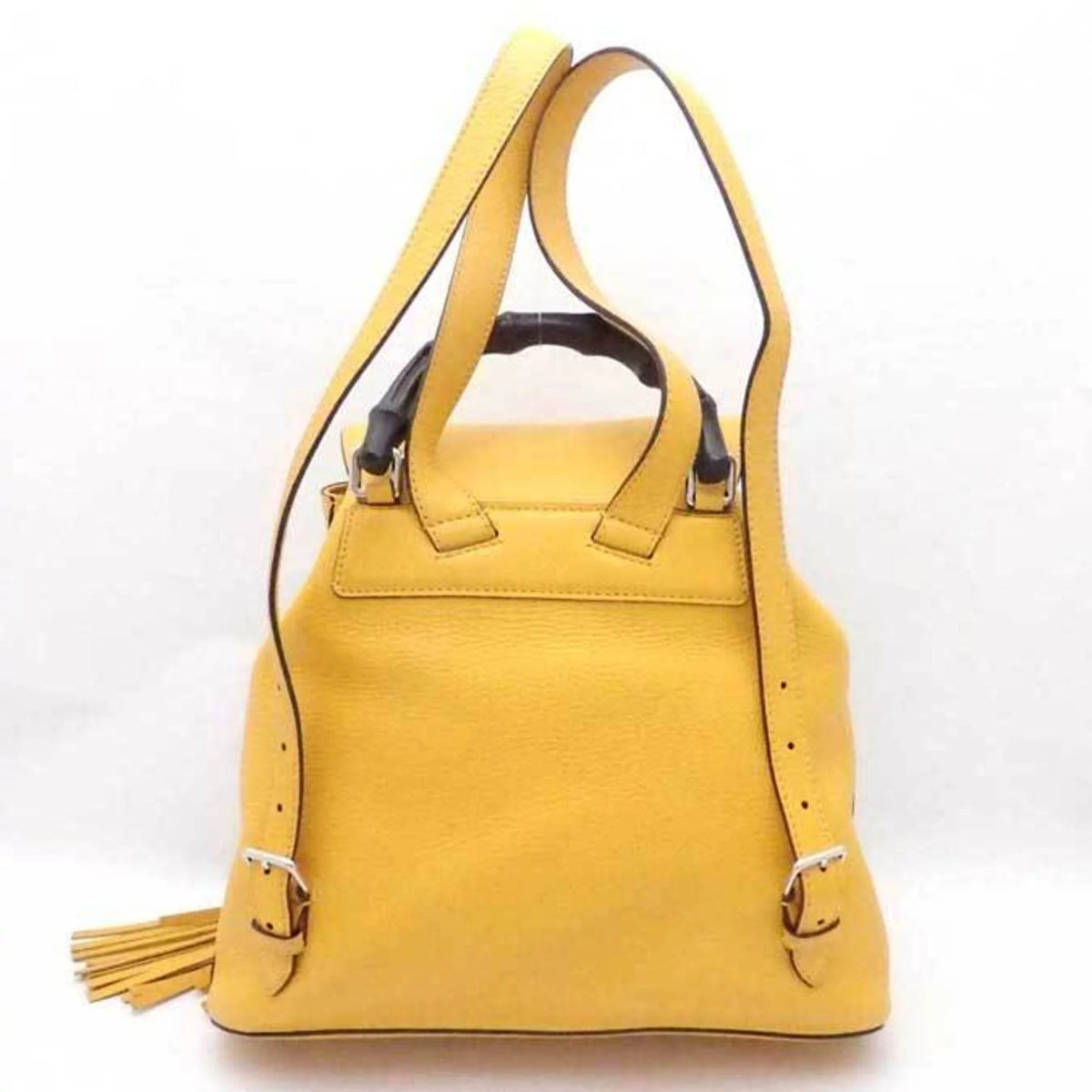 Yellow Leather Handbag M4784