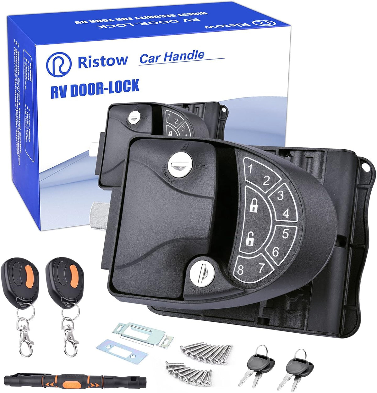 RV Keyless Entry Door Lock with Backlit Keypad and Install Tools G54761