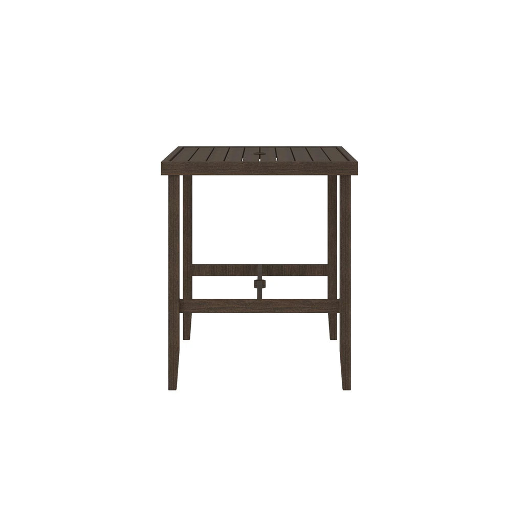 Dark Brown Steel Patio Bar Table D535362