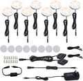 LED Under Cabinet Puck Lights Kit with Touch Dimming Switch, 8 Lights, Warm White, Pack of 2 B186