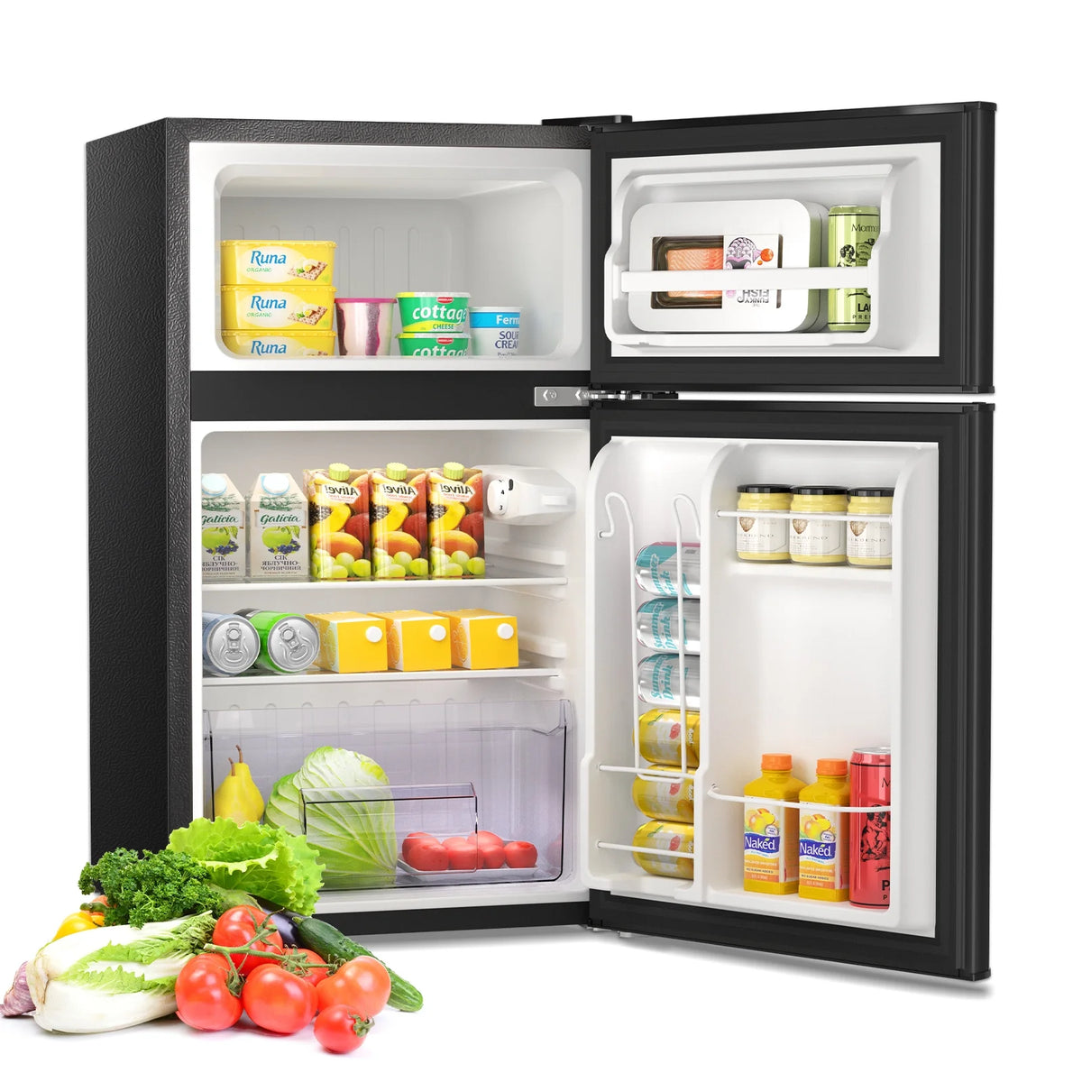 Two Door Mini Fridge 3.1Cu.ft Green J65347