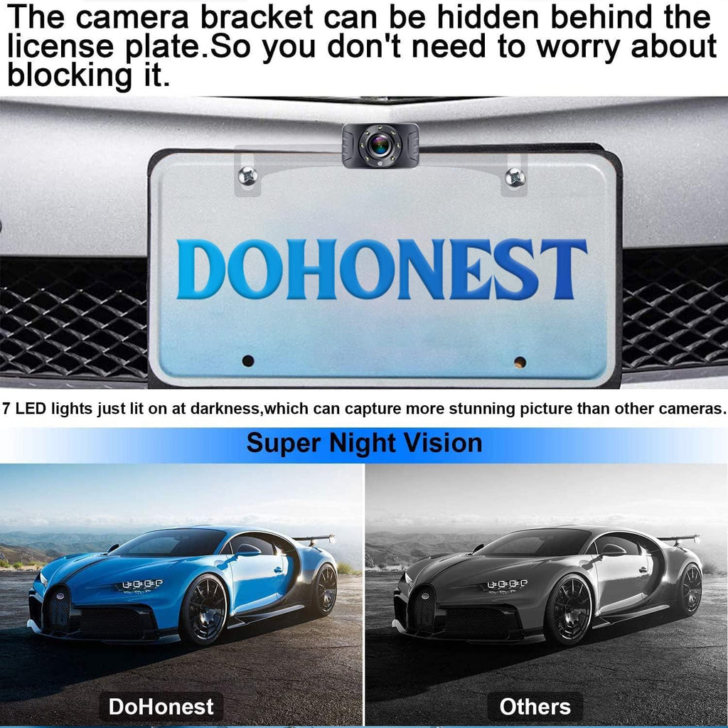 HD 1080P 7 LED Night Vision Reverse Camera with LCD Monitor, Pack of 2 K74656