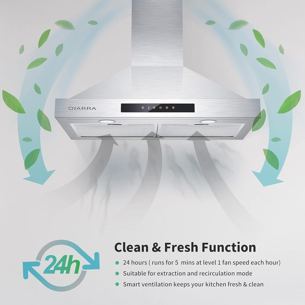 30 inch 450 CFM Stainless Steel Vent Hood Z849