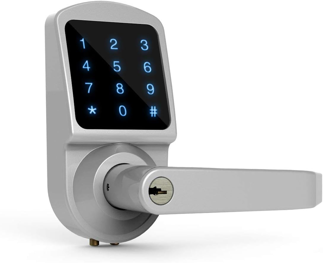 Electronic Keyless Smart Door Lock, Touchscreen Lever with Auto Lock, Pack of 2 G737