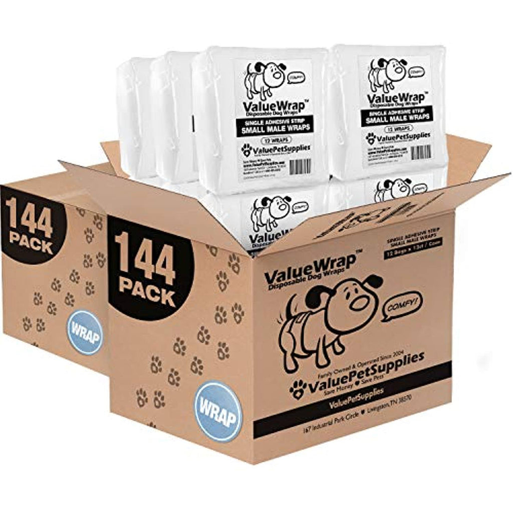 Disposable Male Dog Diapers, 1-Tab Small, 288 Count A2338