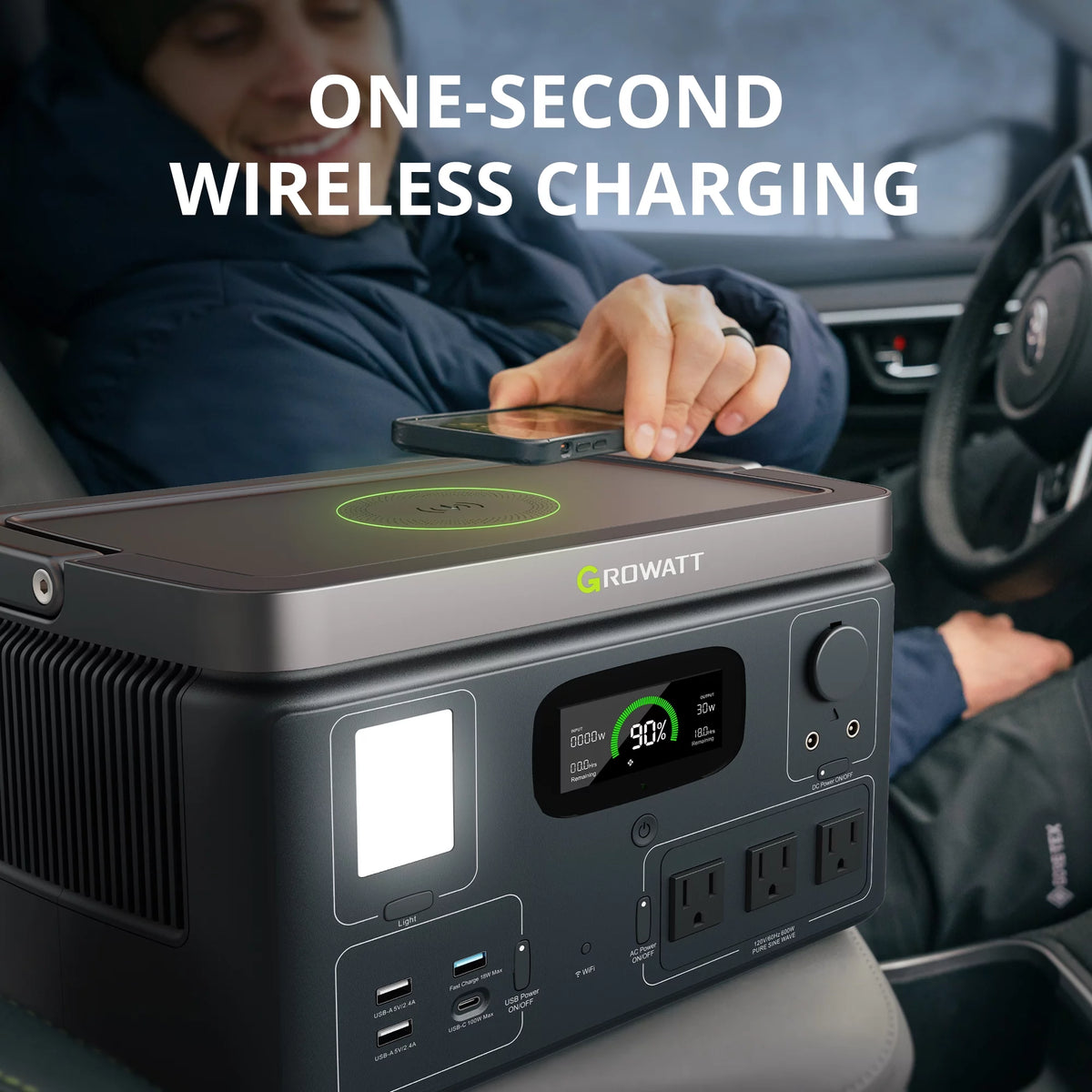Portable Power Station 538Wh LiFePO4 600W AC Output Q551