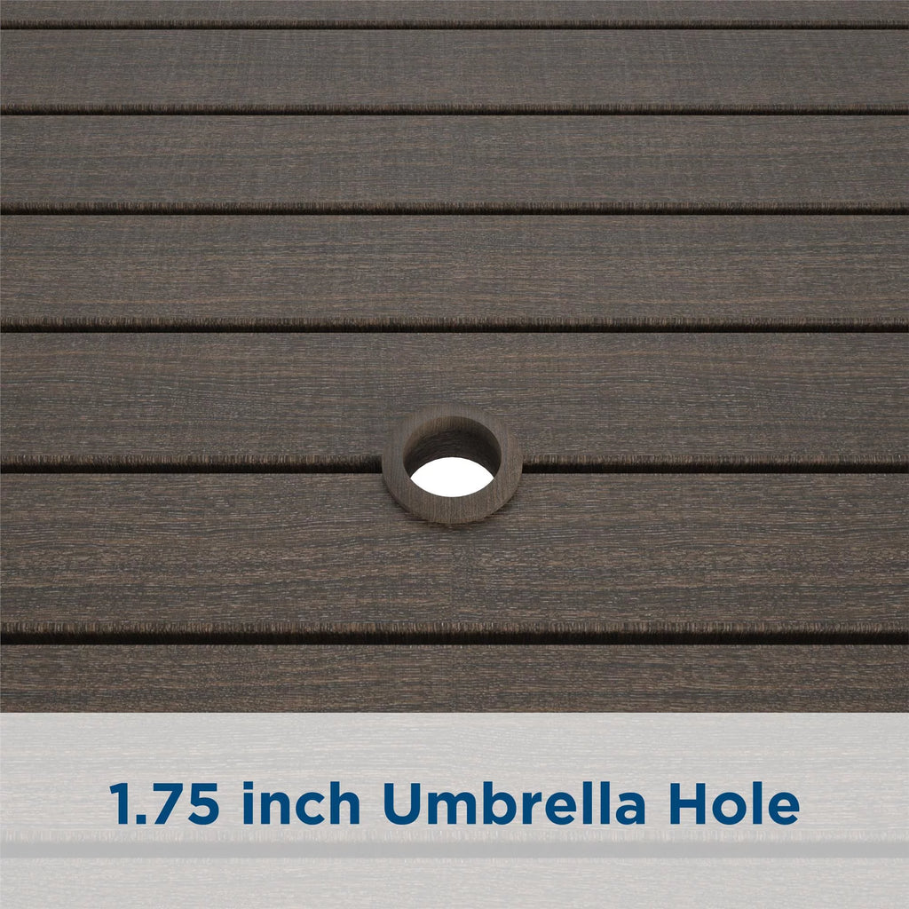 Dark Brown Steel Patio Bar Table D535362