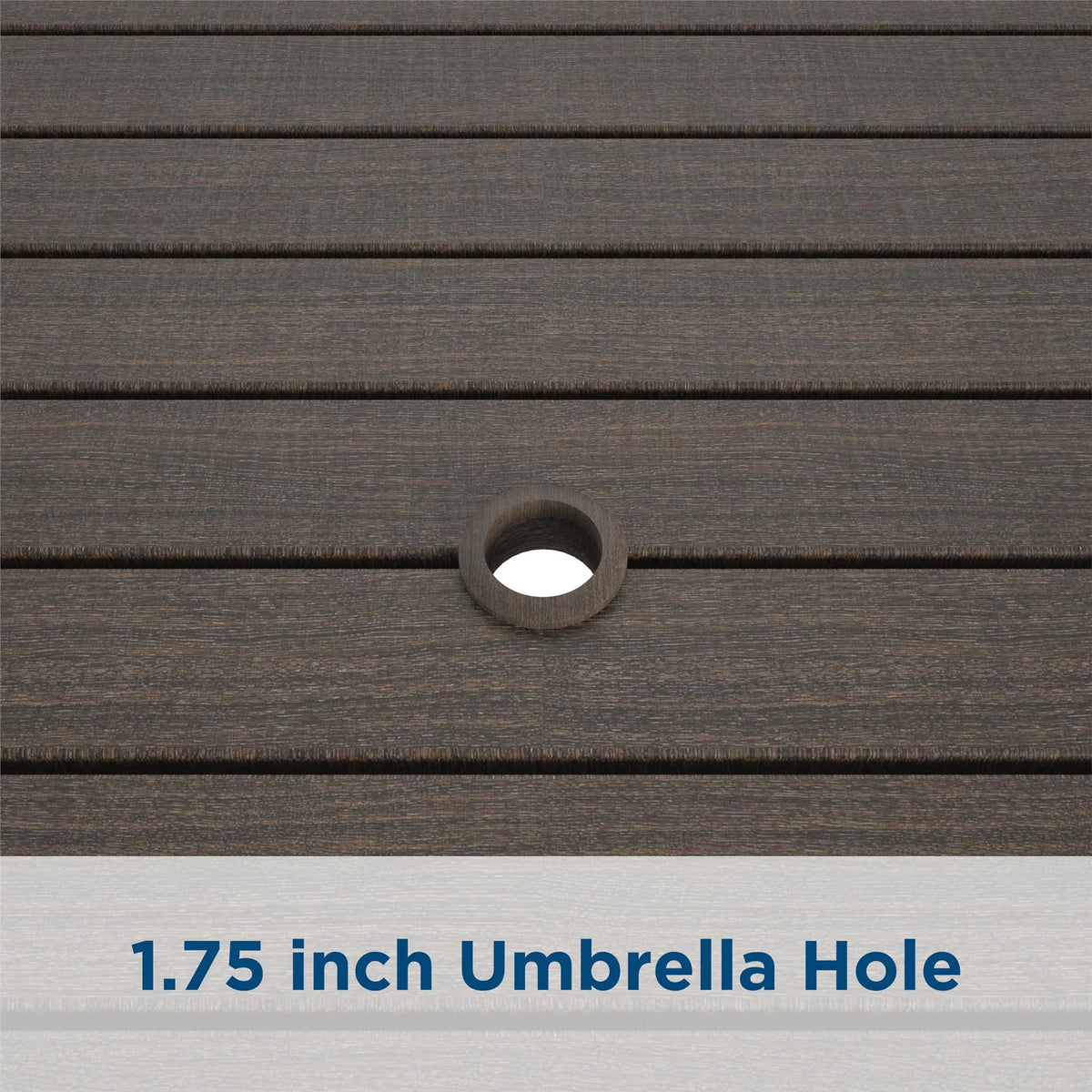 Dark Brown Steel Patio Bar Table D535362