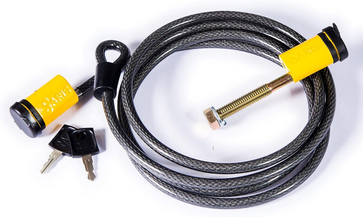 Black Bike Locking Cable and Locking Hitch Combo D6719