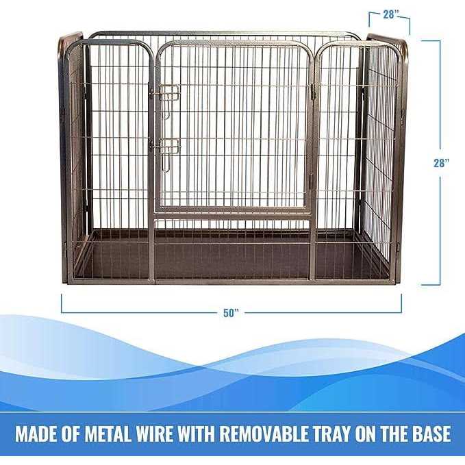 Heavy Duty Rectangle Tube Pet Kennel Crate D967873