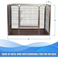 Heavy Duty Rectangle Tube Pet Kennel Crate D967873