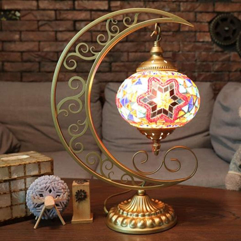Red Mosaic Glass Table Lamp V4286