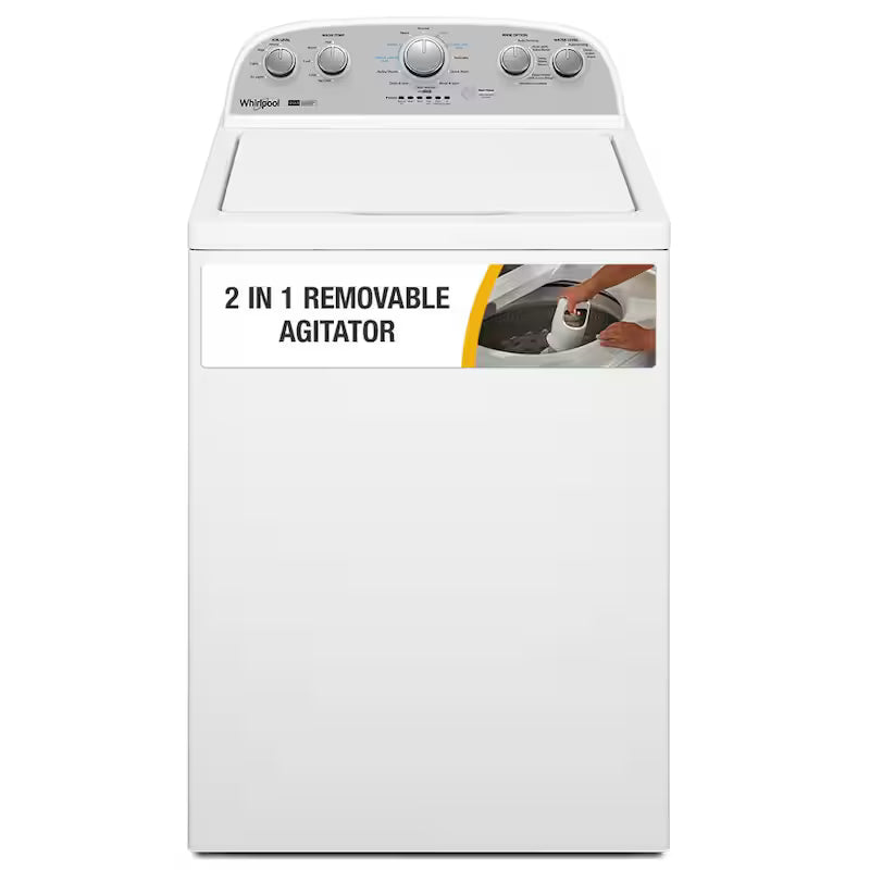 3.8 - 3.9 cu.ft. Top Load Washer in White with Removable Agitator E7685