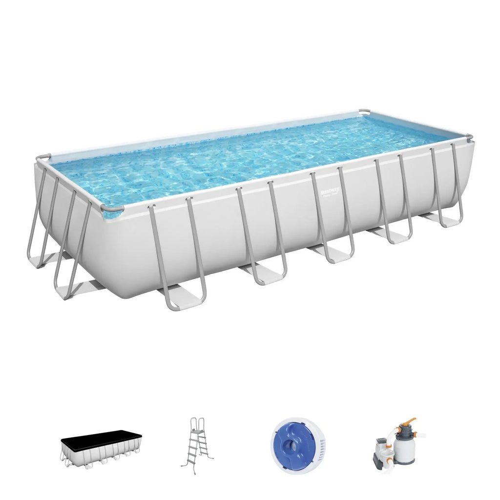 24' x 12' x 52 Rectangular Frame Above Ground Swimming Pool Set T9828